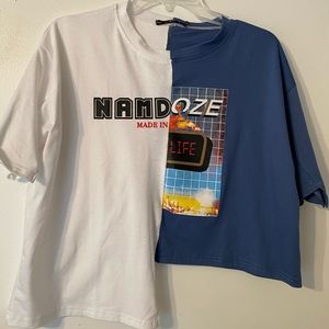 Uneven graphic shirt